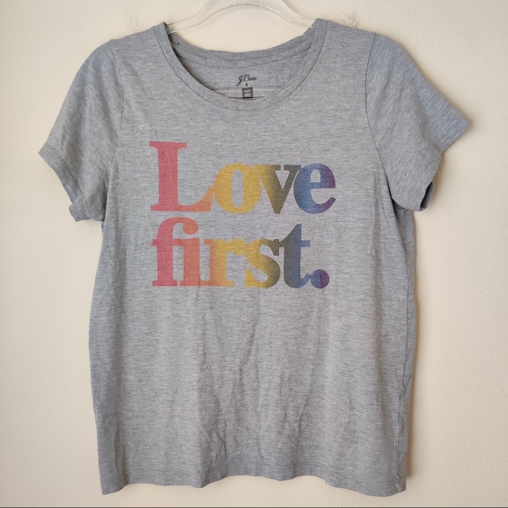 J Crew x Human Rights Campaign Love First Graphic